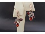 Сережки «Гранатовий букет»