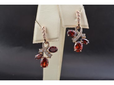 Сережки «Гранатовий букет» - Купити