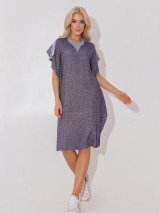 Жіноча сукня з комбінованих тканин INNOE 670002-1 Синій