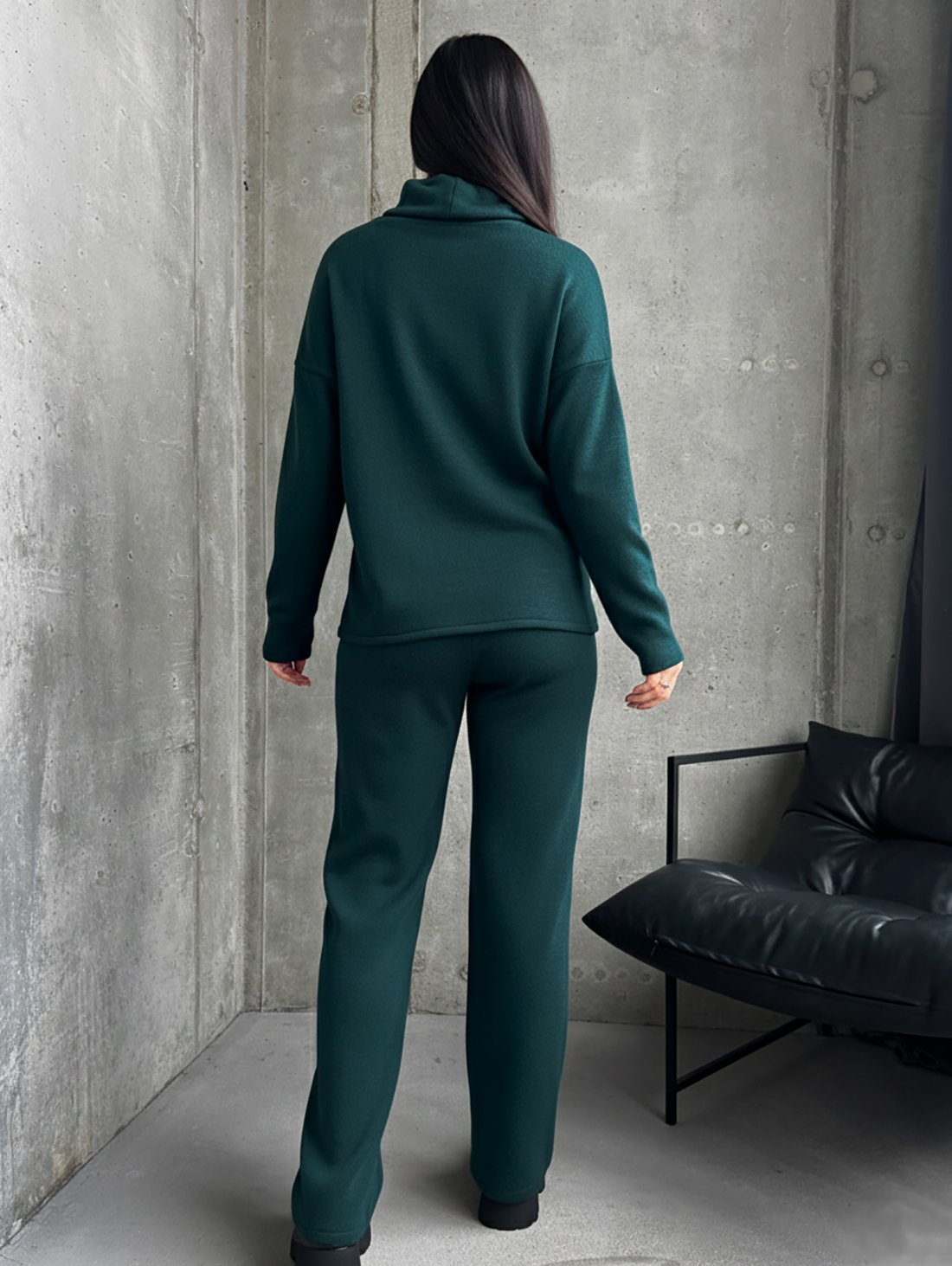 Костюм трикотаж на хутрі INNOE 210366-2 морська хвиля