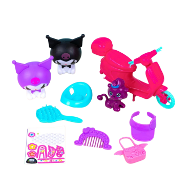 Ігровий набір Аніме на червоному мотоциклі 20 см - Купити