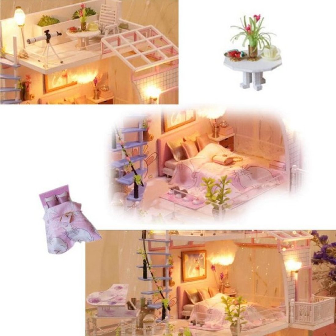 3D Румбокс «Домашній затишок»‎ DIY DollHouse + пилозахисний купол