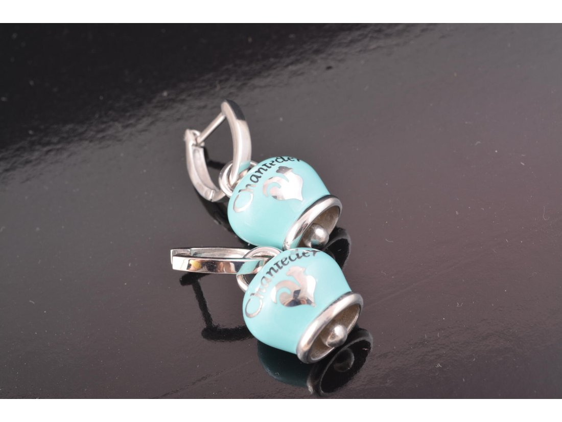 Сережки з емаллю в стилі Chantecler, срібло - Багира