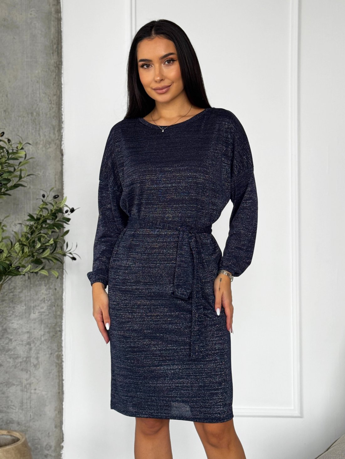 Святкова сукня з люрексом &quot;Shine&quot; INNOE 270588-1Темно-синій - Innoe