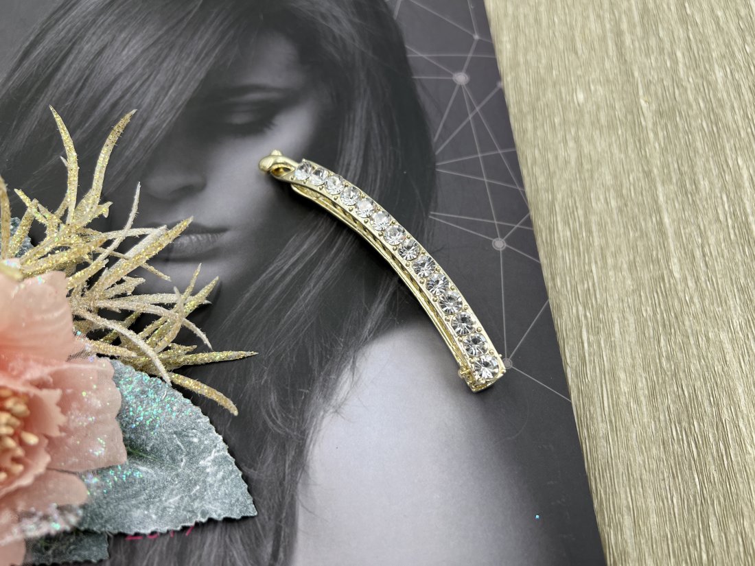 Металева заколка Банан ZAYA золота 9.5 см.