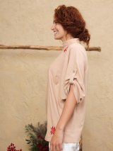 Лляна блуза з вишивкою-символом 5550199-1 - Купити