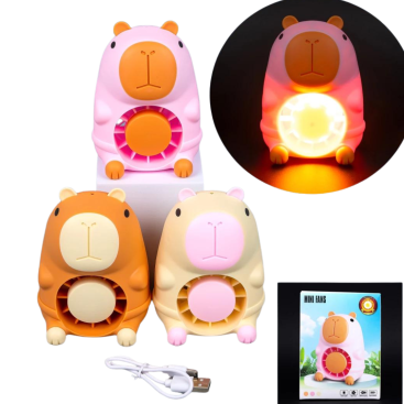 Дитячий вентилятор Капібара USB 11 см - Купити