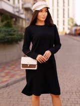 Універсальна трикотажна сукня міді з розрізами INNOE 270569-2 Темно-синій - Innoe