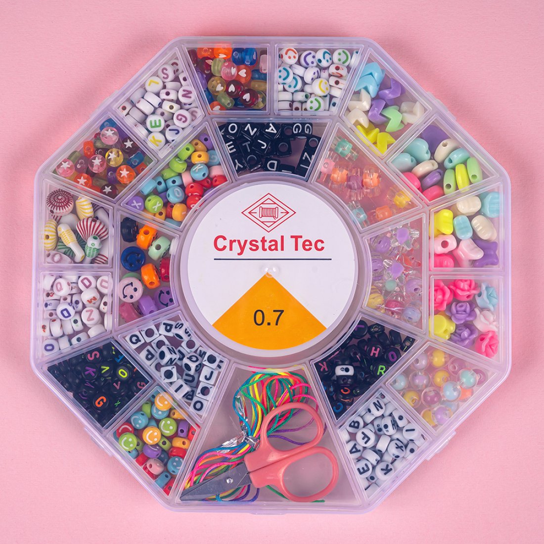 Набір бісеру для плетіння браслетів Восьмикутник 18 см - Pobut