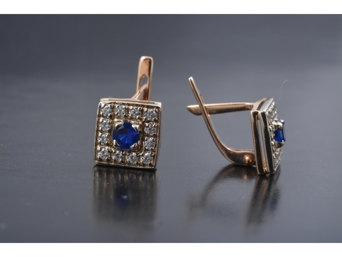 Сережки на кожен день квадратні - Багира