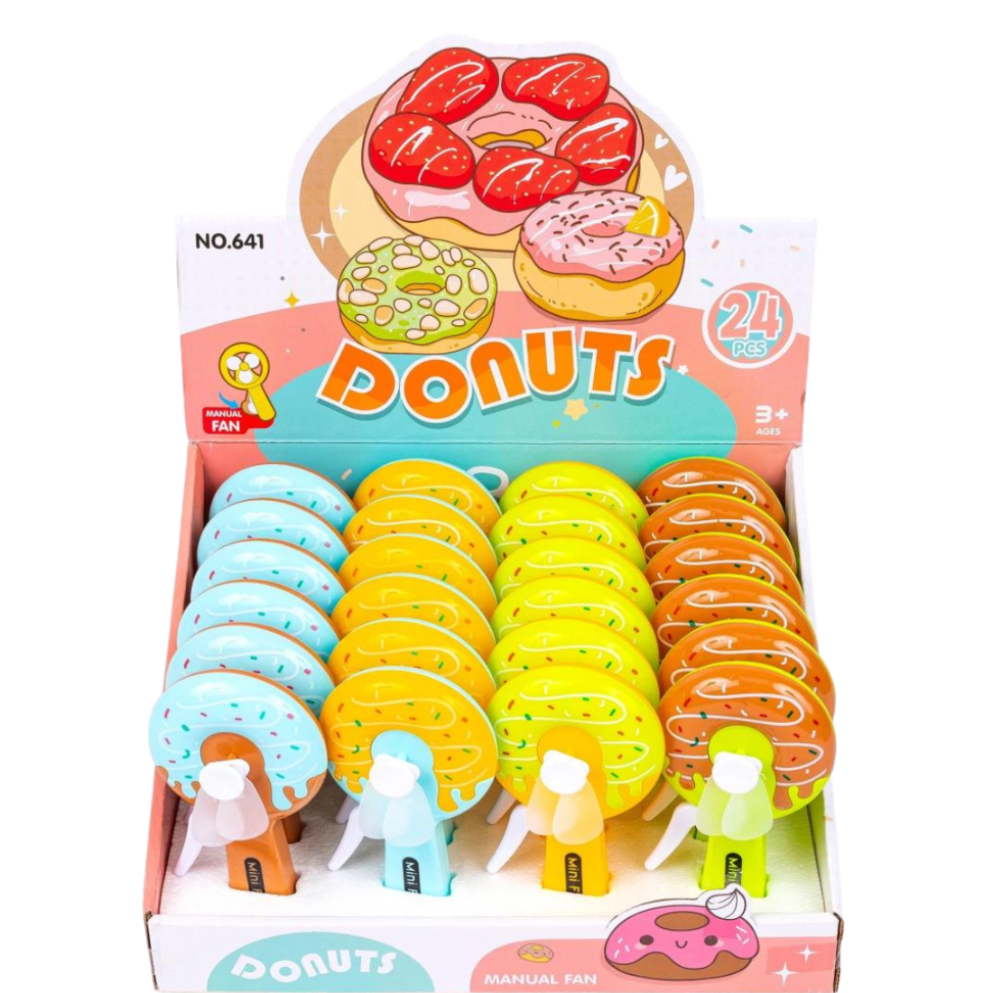 Ручний дитячий вентилятор Donuts 15 см