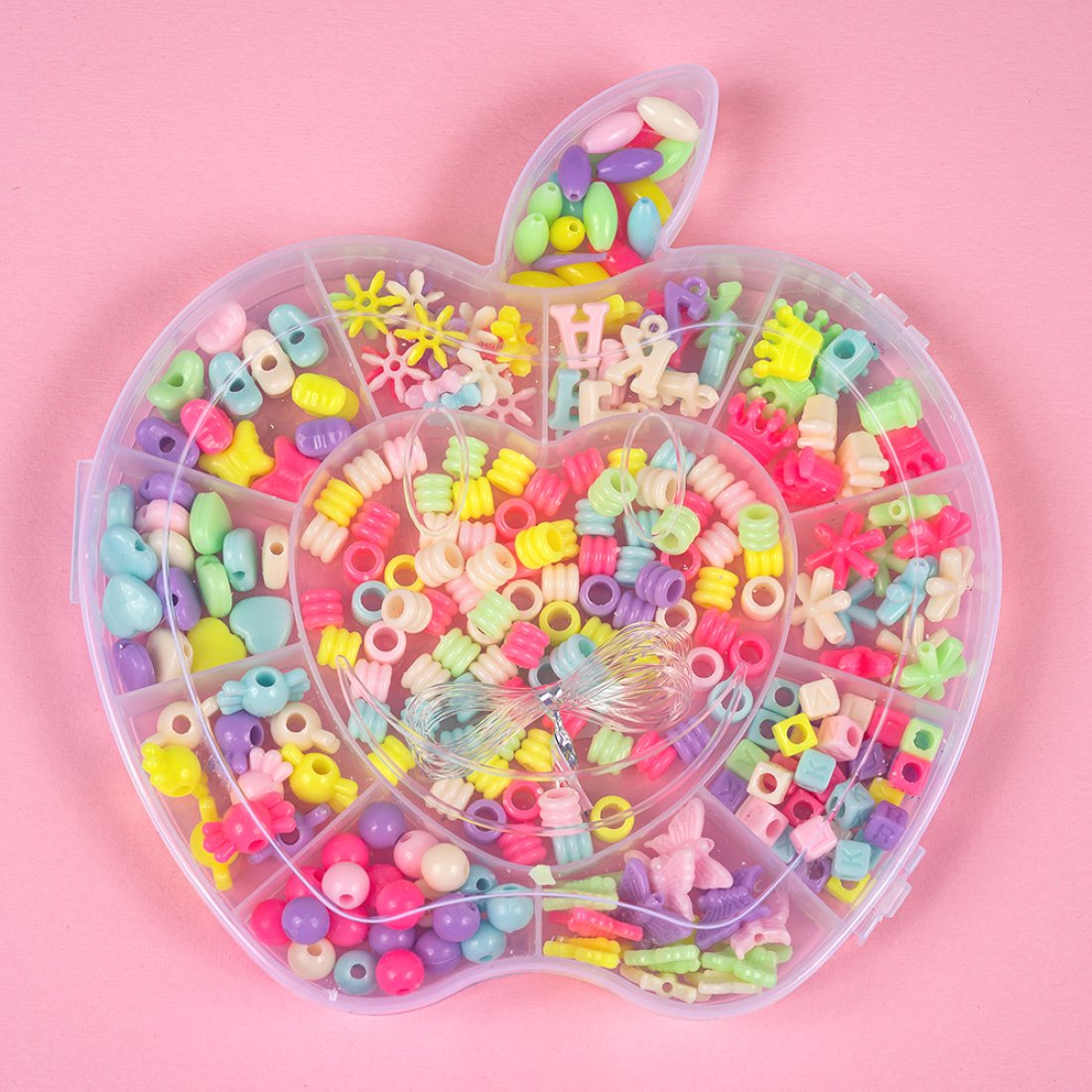 Набір намистин для плетіння браслетів Яблуко 18 см - Pobut