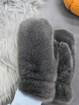 Затишні рукавички з хутра «Зимовий комфорт» INNOE 85005-2 Темно-сірий - Купити