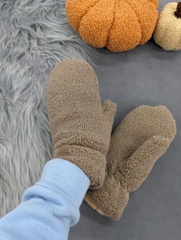 Зимові рукавиці з плюшевої тканини INNOE 85005-3 Тауп - Купити