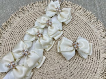 Бантики на затиску беж - Купити