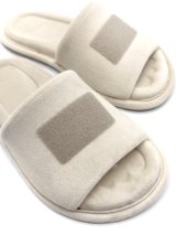 Домашні анатомічні barefoot капці з липучкою молочного з відкритим носком Family Story - Family Story