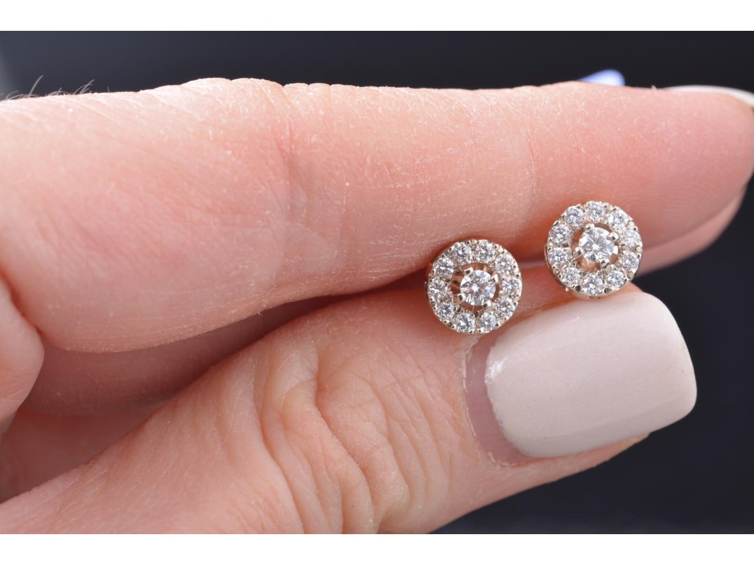 Сережки на закрутках із діамантами - Купити