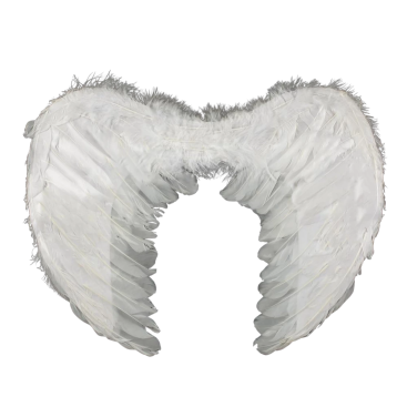 Крила ангела з пухом білі 45 см - Купити