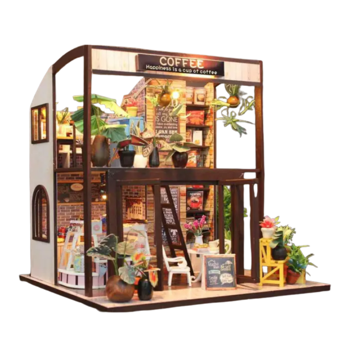 3D Румбокс Кафе "Coffee House" M027 DIY DollHouse – мініатюрна кав’ярня вашої мрії