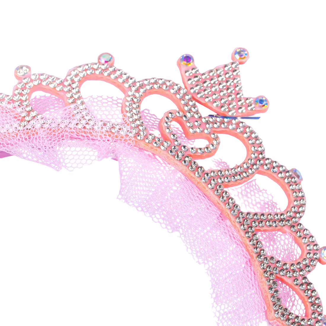 Обручі коронка з камінчиками 17 см - Pobut