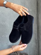 Black Suede – жіночі класичні оксфорди INNOE 777753-2 Чорний