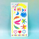 Неонові татуювання Серця та Пір'я 21 см - Pobut