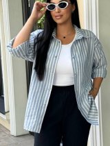 Сорочка casual стилю INNOE 300055-1 Блакитний - Купити