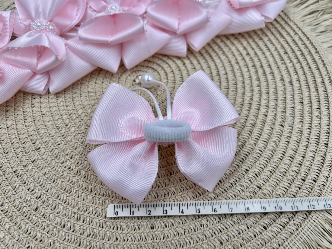 Бантики на Резинці рожевий . - Купити
