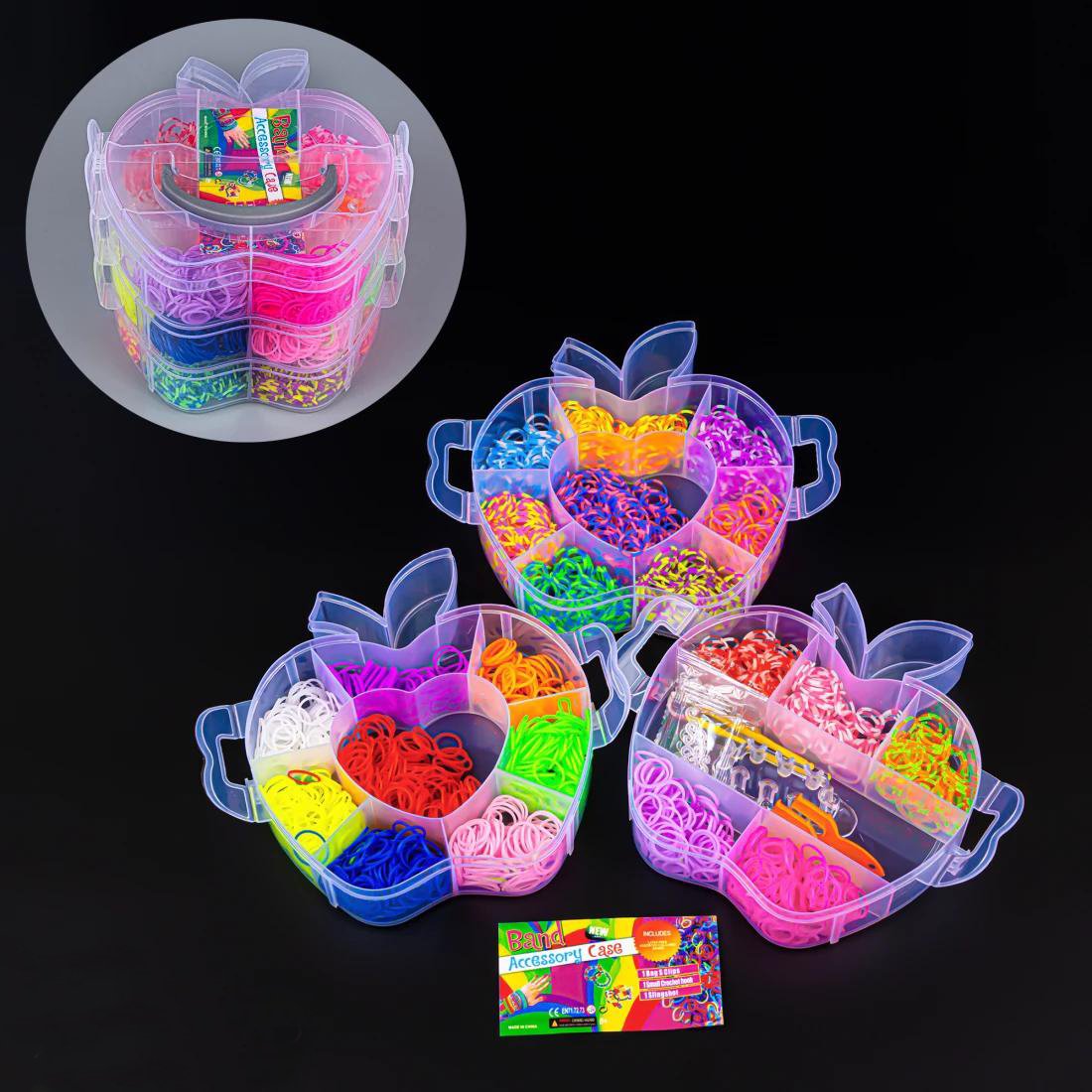 Набір гумок для плетіння Яблуко 12 см