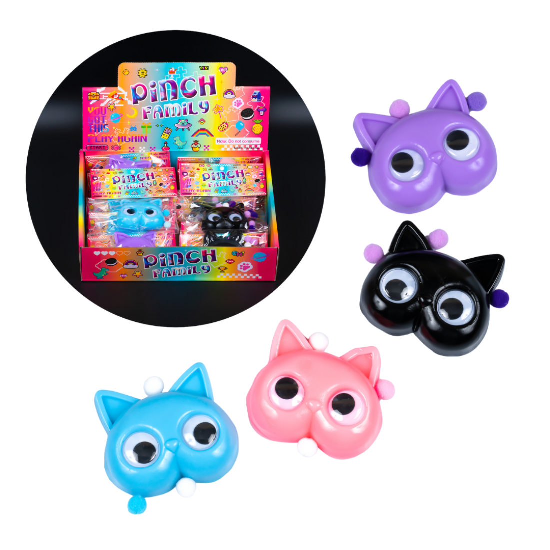 Антистрес Коти з очима 7 см