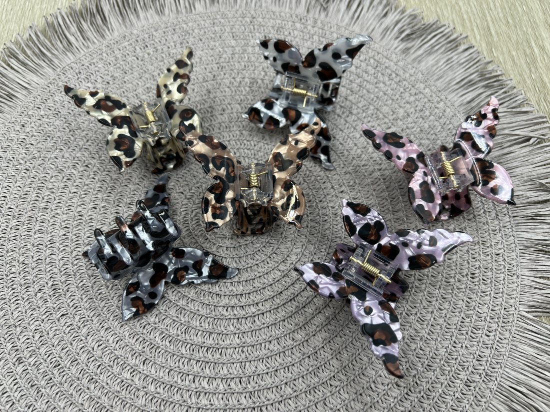 Краби для волосся. Французький пластик. 6см.