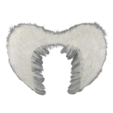 Крила ангела з пухом білі 55 см - Купити