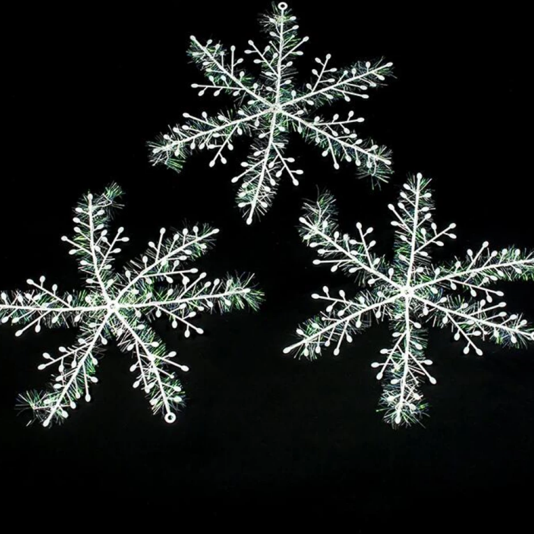 Новорічні сніжинки 20 см (3 шт)