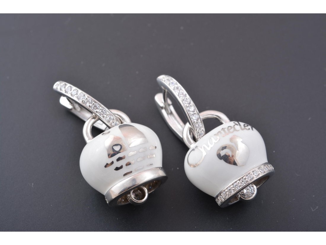 Сережки у стилі Chantecler &quot;Срібло з емаллю&quot;, срібло - Багира