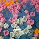 Конструктор Magic Blocks, що світиться, Ведмедик 50 см Bearbrick Бузковий - Купити