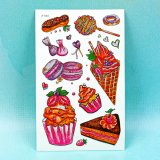 Перекладні татуювання з блискітками Морозиво 12 см