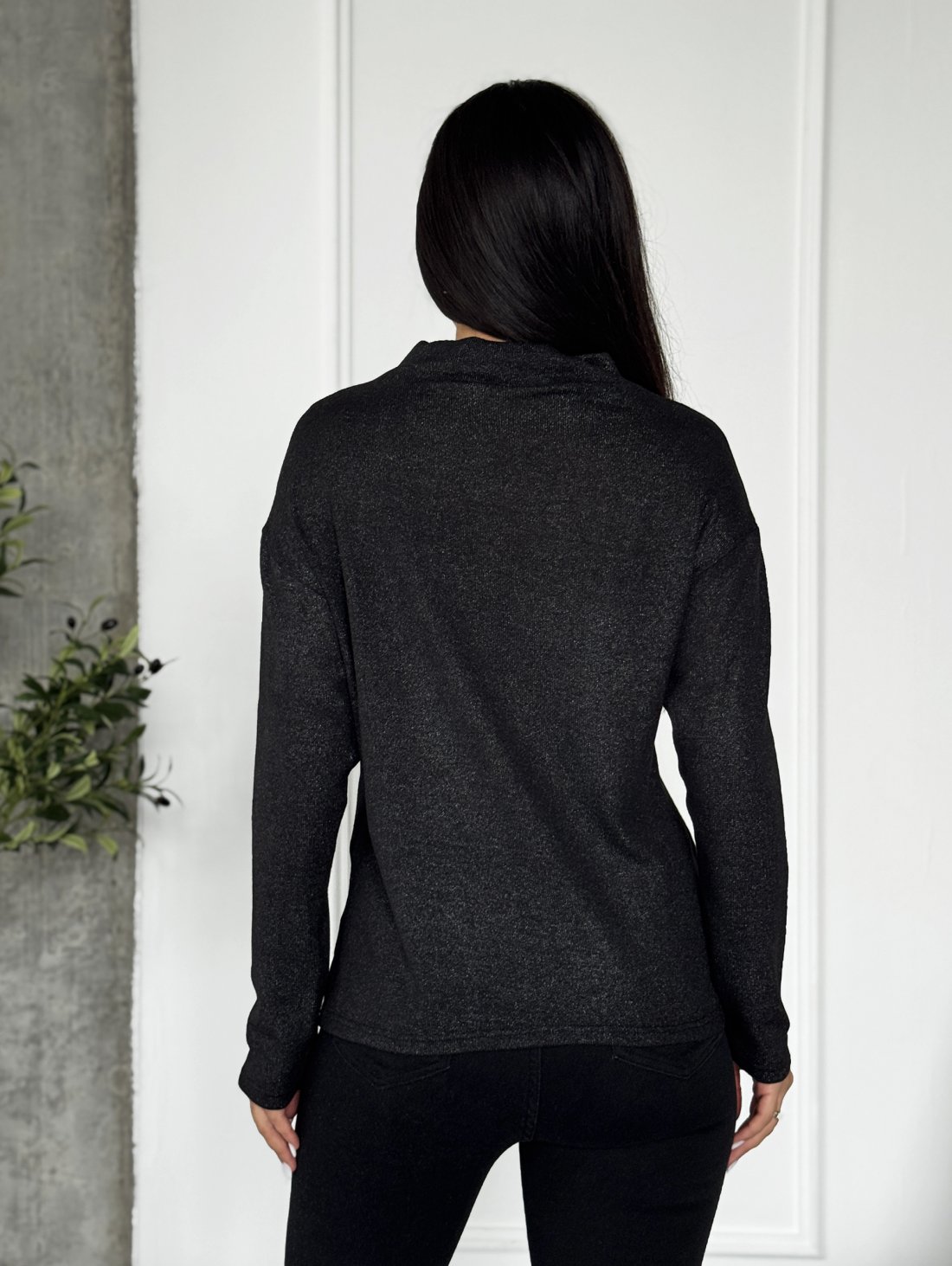 Гольф з люрексовим напиленням INNOE 230208-23 Чорний