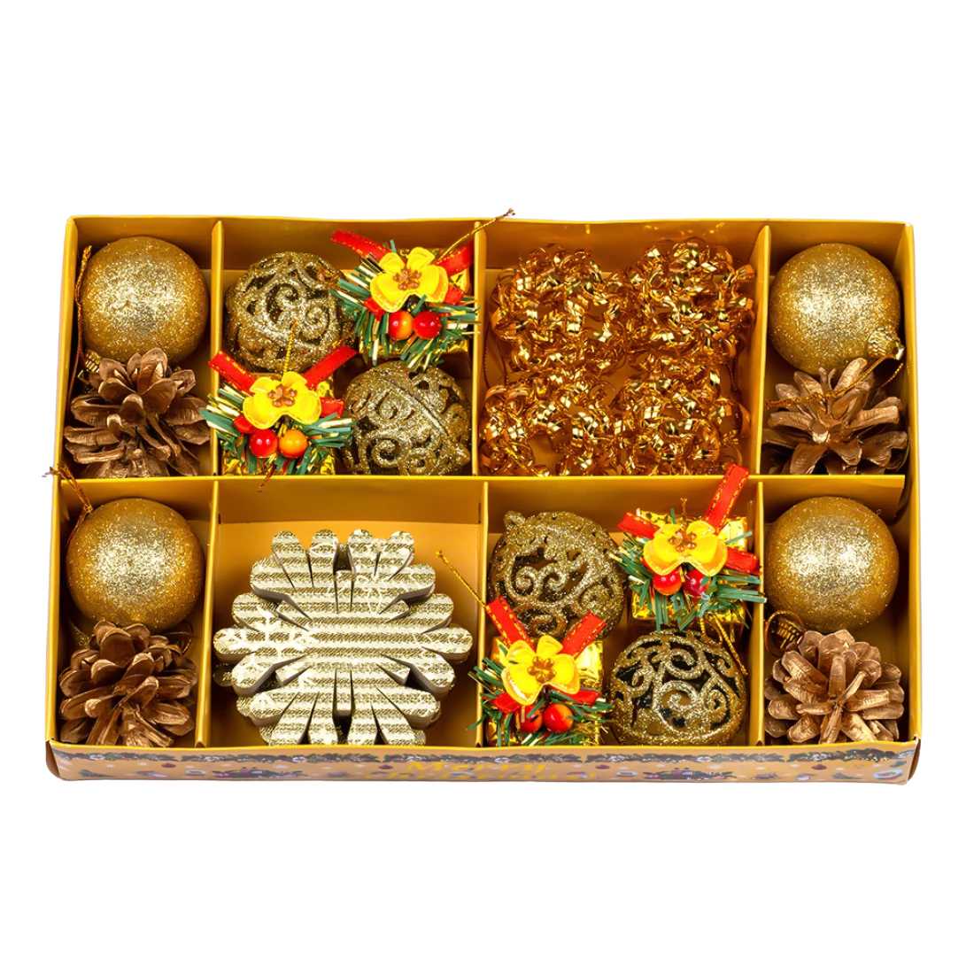 Ялинкові іграшки зимовий мікс 5 см, 25 предметів, набір