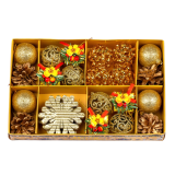 Ялинкові іграшки зимовий мікс 5 см, 25 предметів, набір