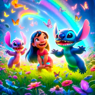 Алмазна мозаїка мультяшки та веселка 30*40 см - Купити