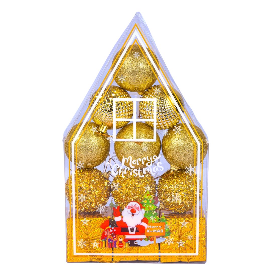 Ялинкові кульки золотий вечір 5 см, 12 шт., набір