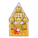 Ялинкові кульки золотий вечір 5 см, 12 шт., набір