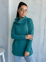 Комфортна туніка з трикотажу джерсі 230222-4 Морська хвиля