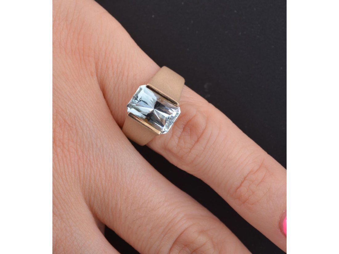 Каблучка із топазом октагон - Багира