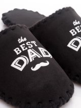 Чоловічі домашні капці Family Класичні The Best Dad закриті Чорні - Купити