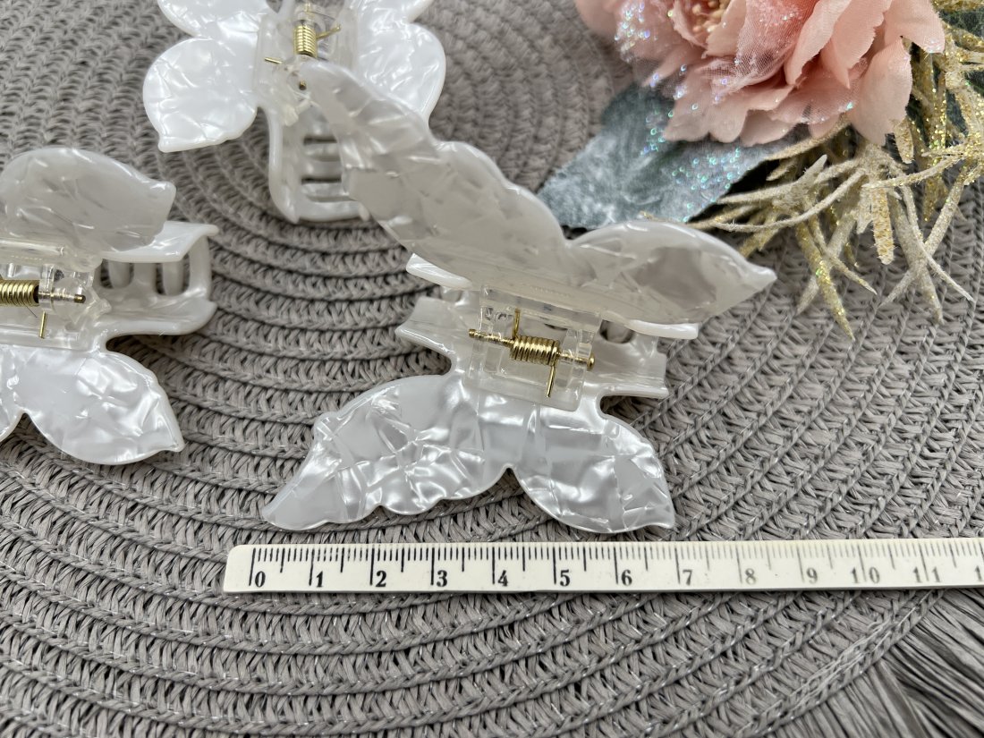 Краби для волосся. Французький пластик. 7 см - Кристалік