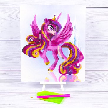 Алмазна мозаїка Єдиноріг Рожевий 21*25 см - Купити