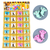 Антистрес аксолотль кольоровий на листі 4 см