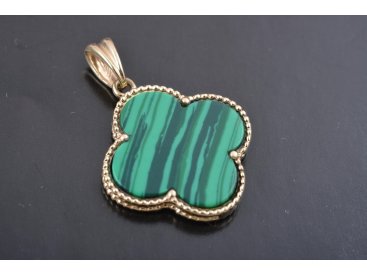Кулон у стилі Van Cleef із малахітом - Купити