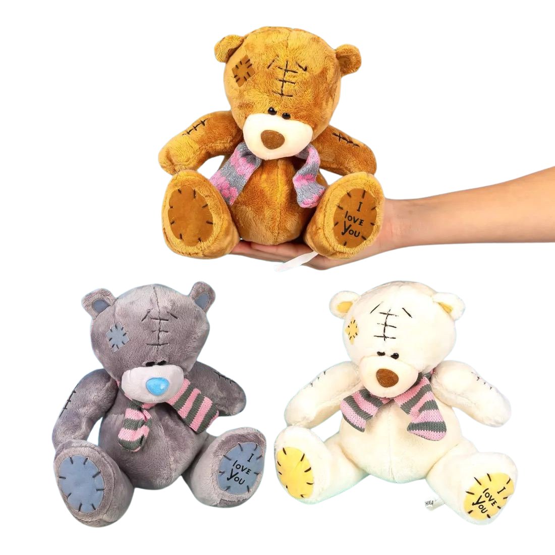 М'які іграшки Ведмедики в Шарфі 20 см